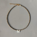 Hand-made Crystal Beads Shell Letter Necklace Variety Of Colors Personalized Custom Jewelry Gifts For Women подвески на шею