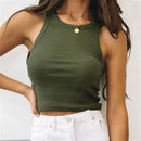 Nadafair Casual Sport Tank Tops Women Stretchy 2021 Summer Ribber Solid Vest Y2k Shirts Female Off Shoulder Sexy Crop Tops