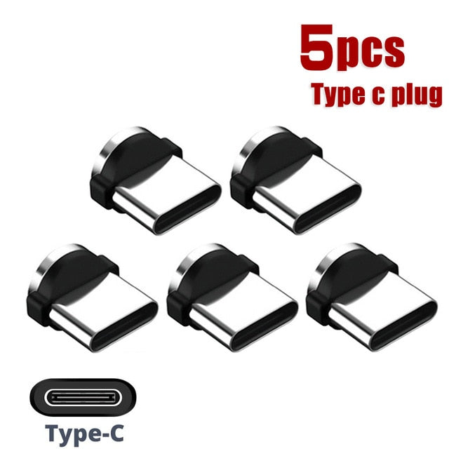 Round Magnetic Cable plug 8 Pin Type C Micro USB C Plugs Fast Charging Phone Magnet Charger Plug For iPhone 1m line chargering
