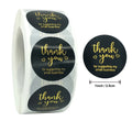 Thank You Stickers Labels Seals Thank You for Supporting My Small Business Stickers Roll Round Kraft Pink Black Labels For Shop