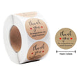 Thank You Stickers Labels Seals Thank You for Supporting My Small Business Stickers Roll Round Kraft Pink Black Labels For Shop