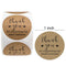 Thank You Stickers Labels Seals Thank You for Supporting My Small Business Stickers Roll Round Kraft Pink Black Labels For Shop
