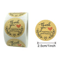 Thank You Stickers Labels Seals Thank You for Supporting My Small Business Stickers Roll Round Kraft Pink Black Labels For Shop
