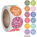 Thank You Stickers Labels Seals Thank You for Supporting My Small Business Stickers Roll Round Kraft Pink Black Labels For Shop
