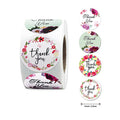 Thank You Stickers Labels Seals Thank You for Supporting My Small Business Stickers Roll Round Kraft Pink Black Labels For Shop