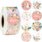 Thank You Stickers Labels Seals Thank You for Supporting My Small Business Stickers Roll Round Kraft Pink Black Labels For Shop