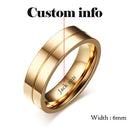 Bling Cubic Zirconia Wedding Band Rings Free Engraving Record Name Date Love Info Stainless Steel Custom Jewelry