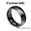 Bling Cubic Zirconia Wedding Band Rings Free Engraving Record Name Date Love Info Stainless Steel Custom Jewelry