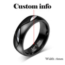 Bling Cubic Zirconia Wedding Band Rings Free Engraving Record Name Date Love Info Stainless Steel Custom Jewelry