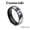 Bling Cubic Zirconia Wedding Band Rings Free Engraving Record Name Date Love Info Stainless Steel Custom Jewelry