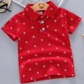 2021 Summer Baby Boys Polo Shirts Short Sleeve Anchor Lapel Clothes for Girls Odell Cotton Breathable Kids Tops Outwear 12M-5Y