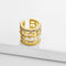 2020 New Fashion Pearl Ear Cuff Bohemia Stackable C Shaped CZ Rhinestone Small Earcuffs Clip Earrings for Women Wedding Jewelry
