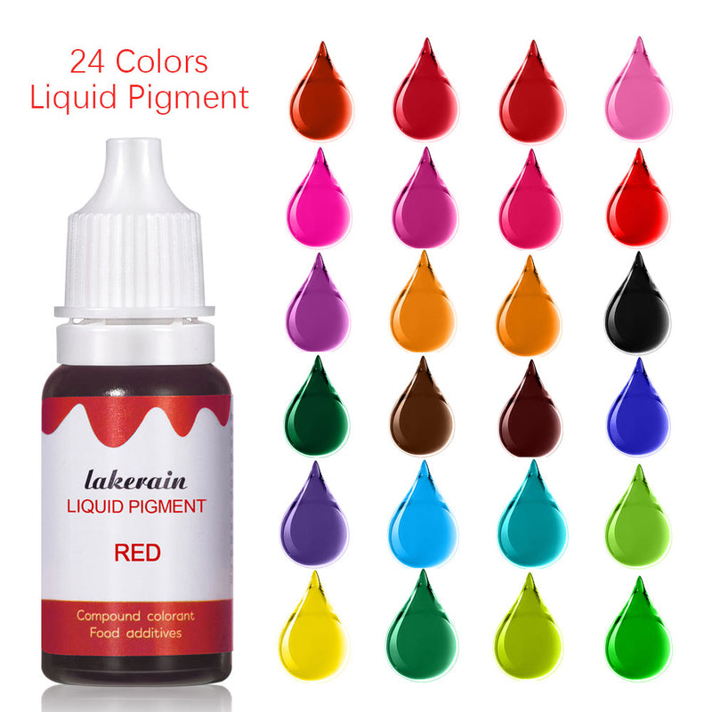New 10ml Liquid Pigment for Lip Gloss Color Pigment Dyeing Colorant Water Oil Double Use Lipglos Diy Slime Candy Bake Ice Cream