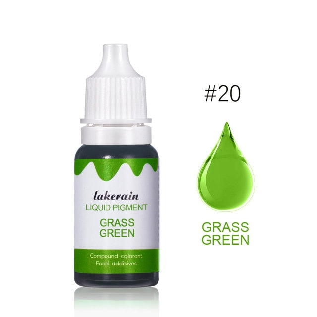 New 10ml Liquid Pigment for Lip Gloss Color Pigment Dyeing Colorant Water Oil Double Use Lipglos Diy Slime Candy Bake Ice Cream