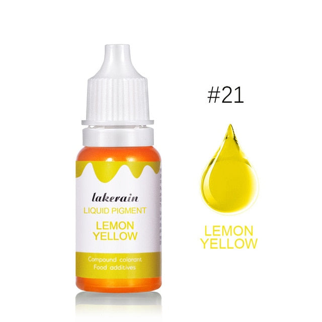 New 10ml Liquid Pigment for Lip Gloss Color Pigment Dyeing Colorant Water Oil Double Use Lipglos Diy Slime Candy Bake Ice Cream