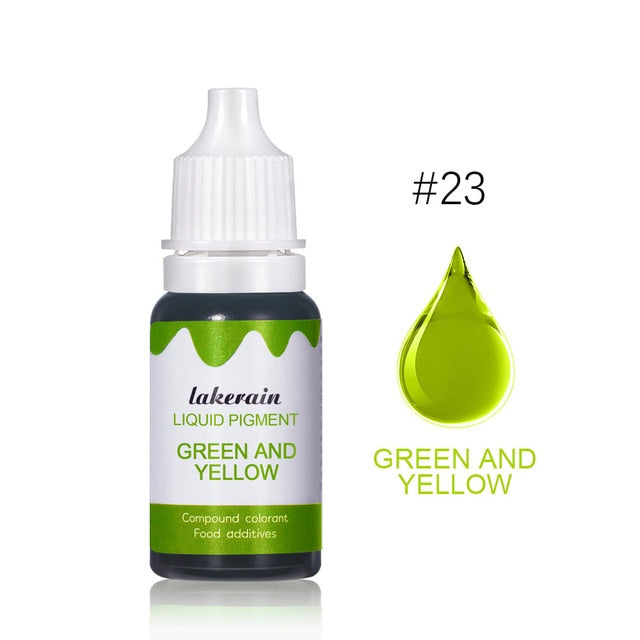 New 10ml Liquid Pigment for Lip Gloss Color Pigment Dyeing Colorant Water Oil Double Use Lipglos Diy Slime Candy Bake Ice Cream