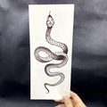 Big Size Black Snake Temporary Tattoo Stickers For Women Men Body Waist Waterproof Fake Tatto Dark Wine Snake Tatto