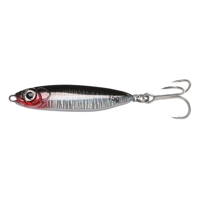 10/15/20/30g  jig Shone Hard Bait Fishing Feather Metal jigger Lure Accessories Colorful Crankbait Minnow Sinking Spinning Baits