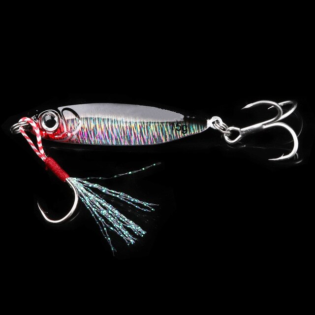 10/15/20/30g  jig Shone Hard Bait Fishing Feather Metal jigger Lure Accessories Colorful Crankbait Minnow Sinking Spinning Baits