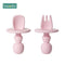 2pc Baby Silicone Spoon Feeding Set Kid Dishes Toddlers Infant Feeding Accessories Spoon Silicone Tableware Children's Goods