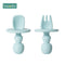 2pc Baby Silicone Spoon Feeding Set Kid Dishes Toddlers Infant Feeding Accessories Spoon Silicone Tableware Children's Goods