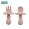 2pc Baby Silicone Spoon Feeding Set Kid Dishes Toddlers Infant Feeding Accessories Spoon Silicone Tableware Children's Goods