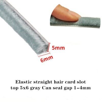 10M Door Window Sealing Strip Soundproof brush seal Weather Stripping burlete puerta mousse acoustique Window gap foam Filler