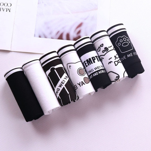 7PCS/Set Women's Sexy Underwear Cute Cotton Panties Briefs For Girl Ladies lingerie Cartoon Girls Pink Pantys Underpants Thongs