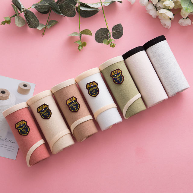 7PCS/Set Women's Sexy Underwear Cute Cotton Panties Briefs For Girl Ladies lingerie Cartoon Girls Pink Pantys Underpants Thongs