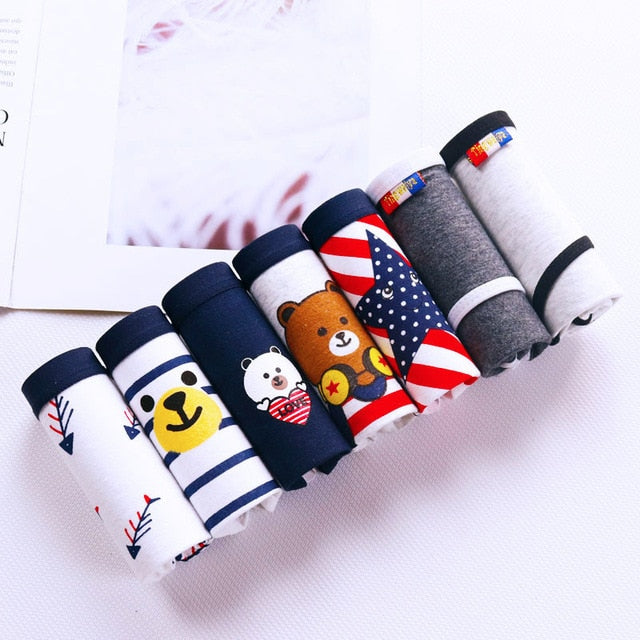 7PCS/Set Women's Sexy Underwear Cute Cotton Panties Briefs For Girl Ladies lingerie Cartoon Girls Pink Pantys Underpants Thongs