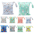 Asenappy Wet Dry Bag With Two Zippered Baby Diaper Bag Nappy Bag Waterproof Reusable Washable 30*36cm