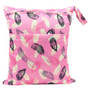 Asenappy Wet Dry Bag With Two Zippered Baby Diaper Bag Nappy Bag Waterproof Reusable Washable 30*36cm