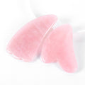 Rose Quartz Gouache Scraper Gua Sha Massage For Face Natural Gouache Stone GuaSha Massage Tools Body Facial Jade Massager Set