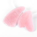 Rose Quartz Gouache Scraper Gua Sha Massage For Face Natural Gouache Stone GuaSha Massage Tools Body Facial Jade Massager Set