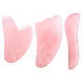 Rose Quartz Gouache Scraper Gua Sha Massage For Face Natural Gouache Stone GuaSha Massage Tools Body Facial Jade Massager Set
