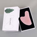 Rose Quartz Gouache Scraper Gua Sha Massage For Face Natural Gouache Stone GuaSha Massage Tools Body Facial Jade Massager Set