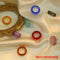 AOMU 1SET Korea Vintage Transparent Resin Colorful Rings Chic Colorful Acrylic Geometric Irregular Ring Set for Women Jewelry