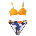 CUPSHE Push Up Floral Wrap Bikini Sets Women Sexy Thong Two Pieces Swimsuits 2021 New Girl Beach Bathing Suits Swimwear