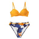 CUPSHE Push Up Floral Wrap Bikini Sets Women Sexy Thong Two Pieces Swimsuits 2021 New Girl Beach Bathing Suits Swimwear