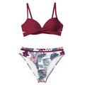CUPSHE Push Up Floral Wrap Bikini Sets Women Sexy Thong Two Pieces Swimsuits 2021 New Girl Beach Bathing Suits Swimwear