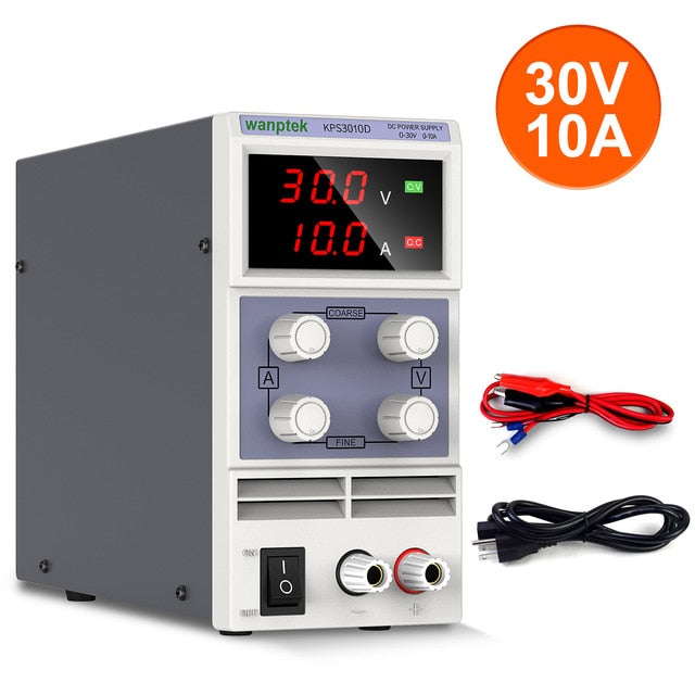 Wanptek Adjustable DC power supply 30V 10A LED Digital Lab Bench Power Source Stabilized Power Supply Voltage Regulator Switch