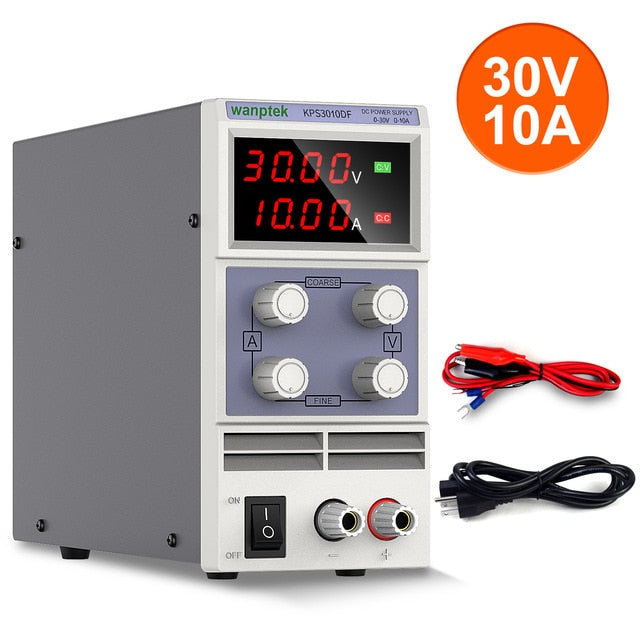 Wanptek Adjustable DC power supply 30V 10A LED Digital Lab Bench Power Source Stabilized Power Supply Voltage Regulator Switch