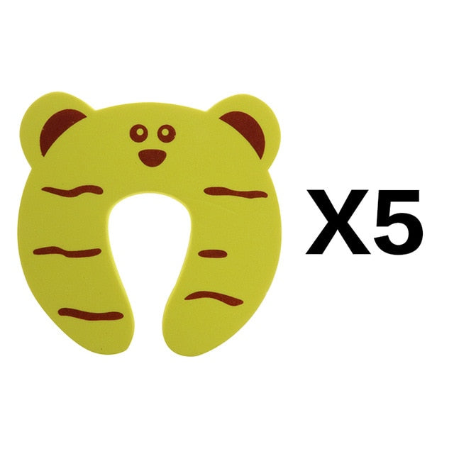 5Pcs/Lot Protection Baby Safety Cute Animal Security Door Stopper Baby Card Lock Newborn Care Child Finger Protector