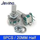 5PCS/LOT 20 Position 360 Degree Rotary Encoder EC11 w Push Button 5Pin Handle Long 15/20MM With A Built In Push Button Switch