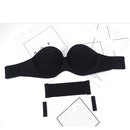 Sexy Gathering Invisible Bras Bralette Underwear Women Push Up Strapless Bra Wedding Brassiere Underwired Back 1/2 Cup Band