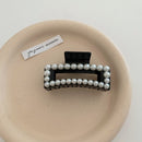 AOMU 2020 New Hyperbole Big Pearls Acrylic Hair Claw Clips Big Size Makeup Hair Styling Barrettes for Women Hair Accessories