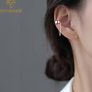 XIYANIKE 925 Sterling Silver French Non-pierced Chain Ear Clip Female Simple Unique Cold Wind Earrings Cool Handmade Couple Gift