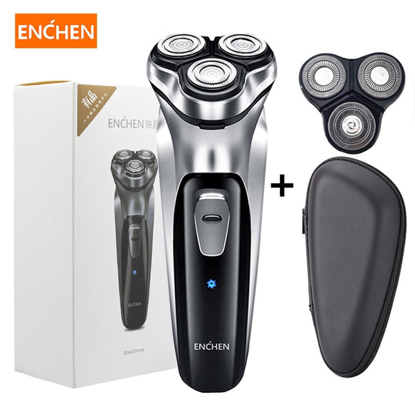 Enchen Men Electric Shaver Type-C USB Rechargeable Razor 3 blades portable beard trimmer cutting machine for sideburns