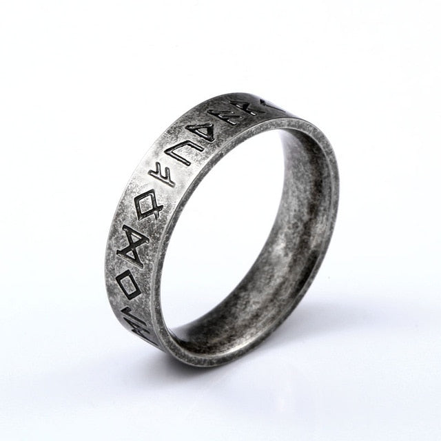 Beier Stainless steel Odin Norse Viking Amulet Rune MEN Ring fashion  words Retro Jewelry  LR-R133