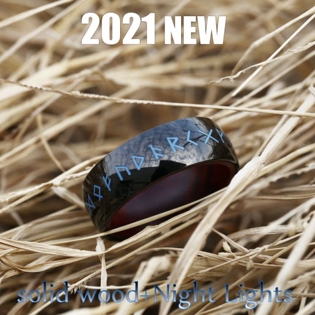 Beier Stainless steel Odin Norse Viking Amulet Rune MEN Ring fashion  words Retro Jewelry  LR-R133